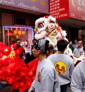 NEW YORK CITYs CHINATOWN the largest Chinatown in the United Statesand the site of the largest concentration of Chinese in the western hemisphereis located on the lower east side of Manhattan. Its two square miles are loosely bounded by Kenmore and Delancey streets on the north, East and Worth streets on the south, Allen street on the east, and Broadway on the west. With a population estimated between 70,000 and 150,000, Chinatown is the favored destination point for Chinese immigrants