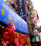 CHINATOWN Faced with increasing discrimination and new laws which prevented participation in many occupations on the West Coast, some Chinese immigrants moved to the East Coast cities in search of employment. Early businesses in these cities included hand laundries and restaurants. Chinatown started on Mott Street, Park, Pell and Doyer streets, east of the notorious Five Points district. By 1870, there was a Chinese population of 200