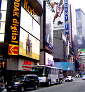 Times Square at Manhattan New York city... originally called Longacre Square, in 1904 it became known as Times Square and it is often debated as to whether it was at the bidding of New York Times owner Alfred Ochs when the New York Times headquarters were built on 42nd Street where Broadway and 7th Avenue meet or whether the owners of the independently owned subways in the neighborhood made it happen... At time square you will enjoy lights, professional marketing, news, Broadway theaters and fun
